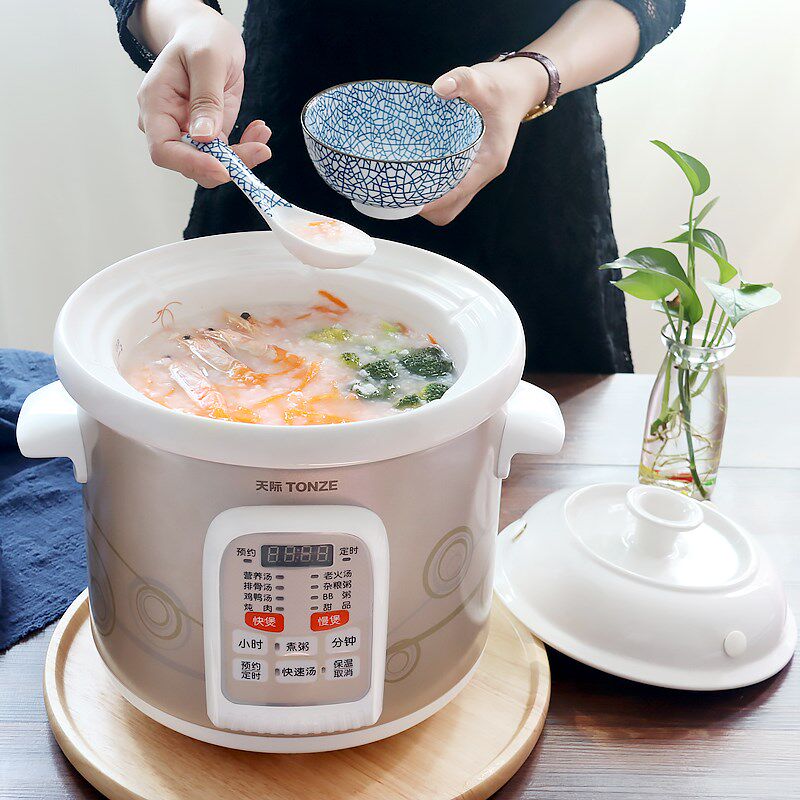 天际2-升快炖锅家用多功能微电脑陶瓷煮粥煲汤锅电炖砂锅全自动