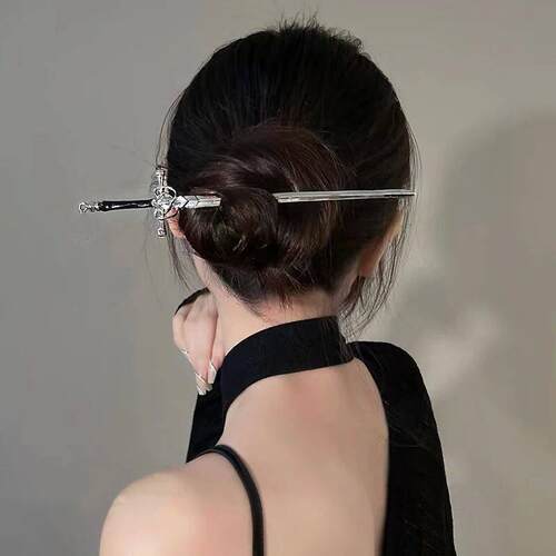 New Punk Metal Sword Hairpin Chinese Style Simple Hair