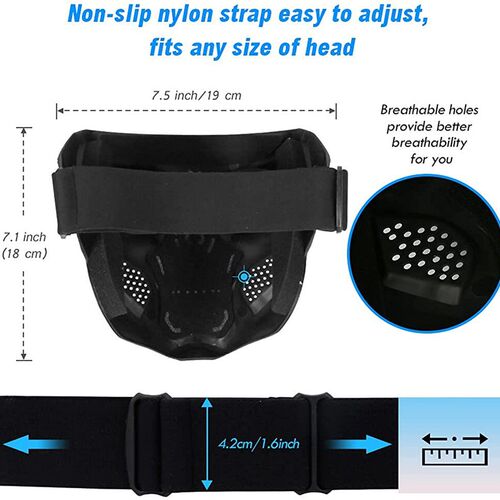 Cool Skull Motorcycle Face Mask with Goggles Modular Goggles