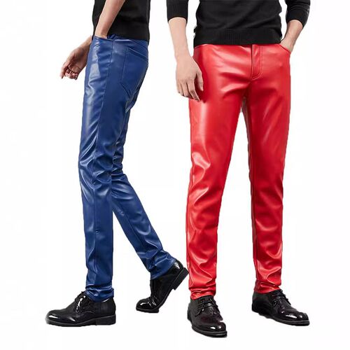 Shilin Autumn And Winter New Leather Pants Mens Large Size