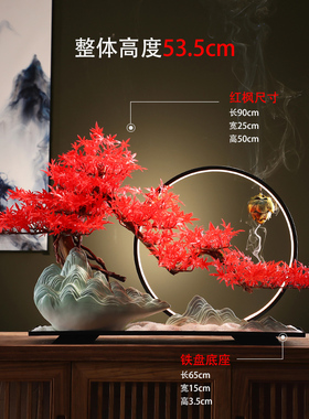 创意仿真迎客松盆景摆件客厅办公室玄关酒店桌面中式软装景观造景