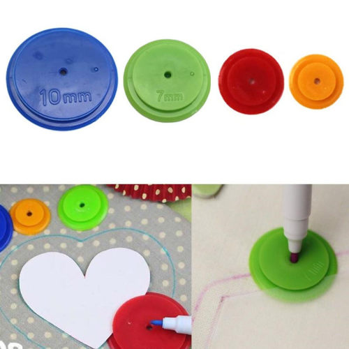 4Pcs DIY Patchwork Scan Wheel Tailor Scanning Line Ring Roun