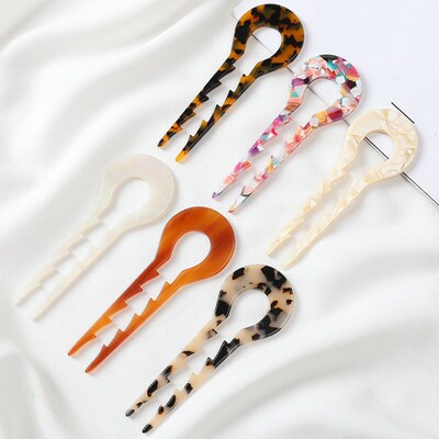 Fashion U-Shaped Hairpin Hair Fork rendy Acetic Acid Materia