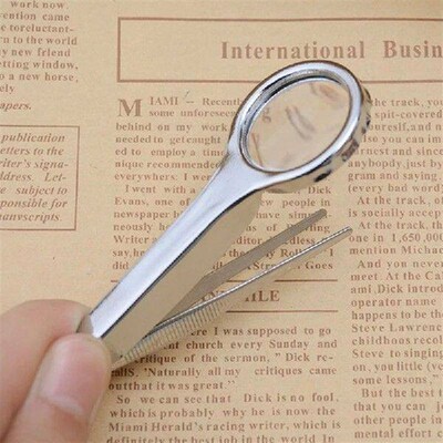 Multifunctional Magnifying Glass Tweezer Handheld 10X
