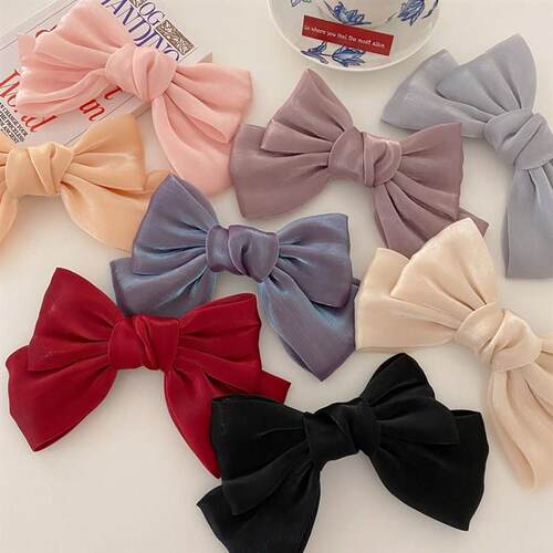 Women Butterfly  Hairclips Ins Fashion Reflect Solid Color H