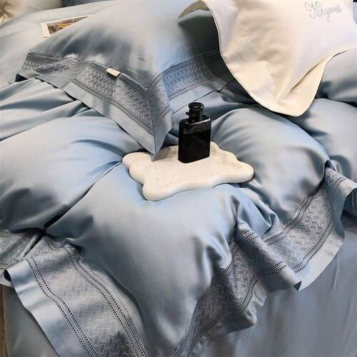 High-end 100 Lanjing Tencel Four-piece Light Luxury Style Ic
