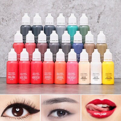 23 Colors Eyebrow Lines Lip Color 15Ml Ink Semi-Permanent Ey