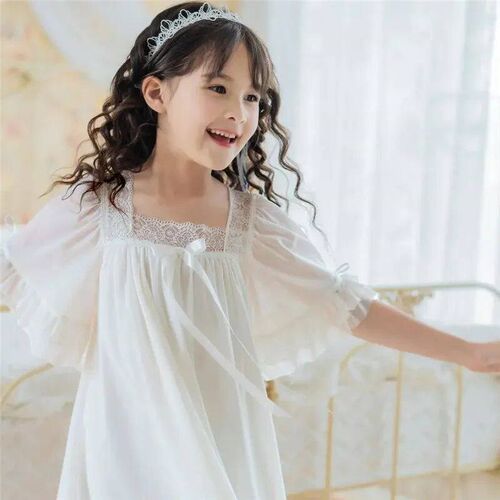 Palace Style Baby Girl Princess Nightdress Spring Summer Sho