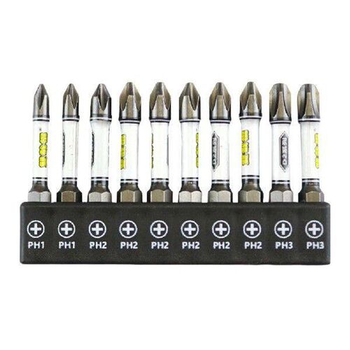 10Pcs 1/4 Inch Magnetic Screwdriver Bit Set with Bit Holder