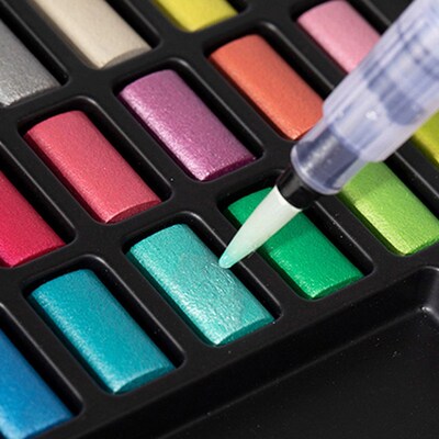 FABER CASTELL 24 Colors Solid Watercolor Paints With Brush P