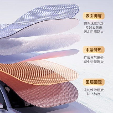 汽车遮雪挡前挡风玻璃防雪防霜防冻冬季车罩罩车用加厚