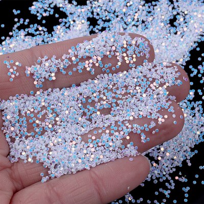 10g 1mm Round Sequins PVC Loose Sequins Crafts Confetti Pail