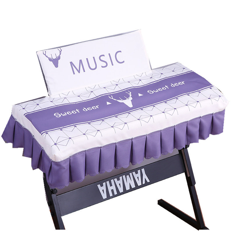 新款卡通1键88键谱架款电子琴罩电钢琴防尘罩数码琴盖布盖巾布艺