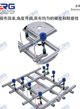 SMBE1机械手固定支架滑动连接件T型圆管固定工装夹具治具配件CRG