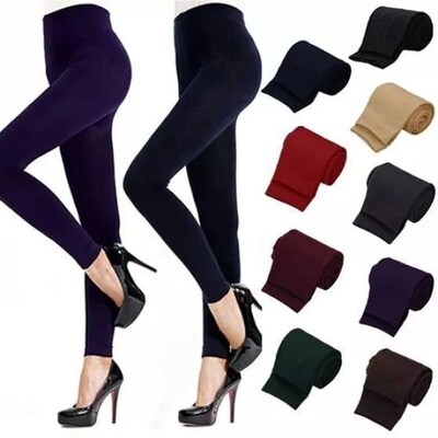 Winter Leggings for Women Warm Thick Leggins Solid Color Vel