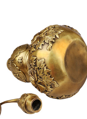 大仕缘 铜工艺品家居富贵玉堂招财葫芦摆件乔迁商务礼品葫芦