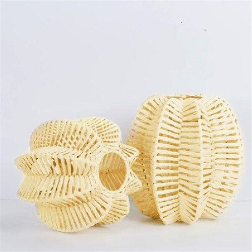 Hand-woven Paper Rope Lampshade Weave Chandelier Retro