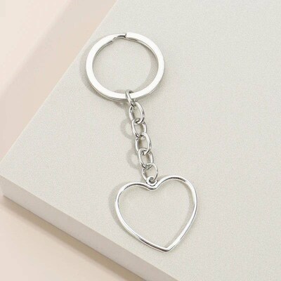 Cute Keychain Hollow Heart Key Ring Metal Key Chains Friends