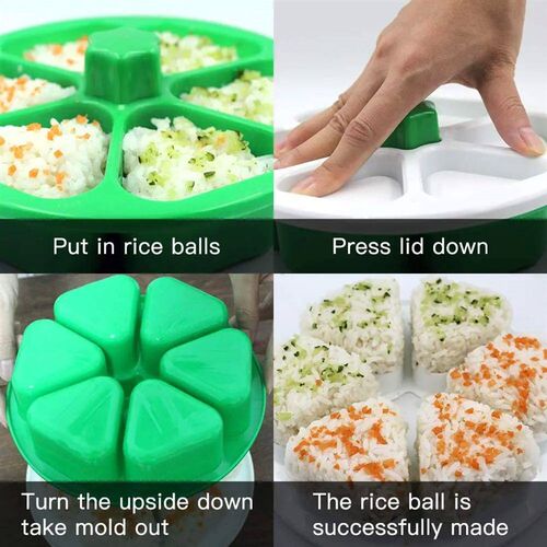 DIY Sushi Mold Onigiri Rice Ball Food Press Triangular Sushi