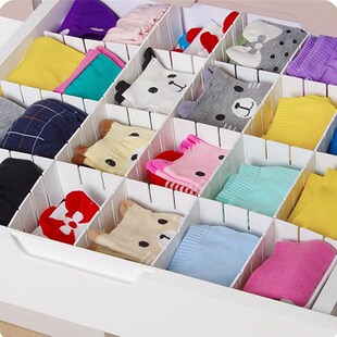 6Pcs 43*5cm plastic Adjustable Drawer Clapboard Partition Di
