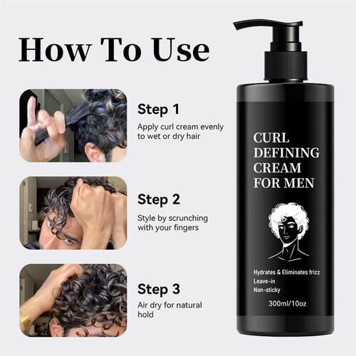 New Moisturizing Curly Hair Curling Cream for Men Hair Care