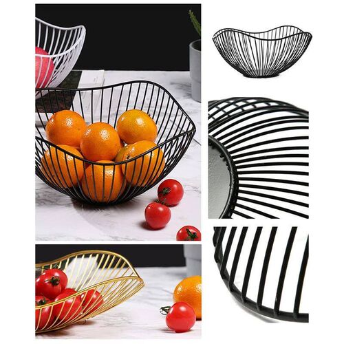 European Fruit Bowl Washing Fruit Hollow Drain Basket Iron F