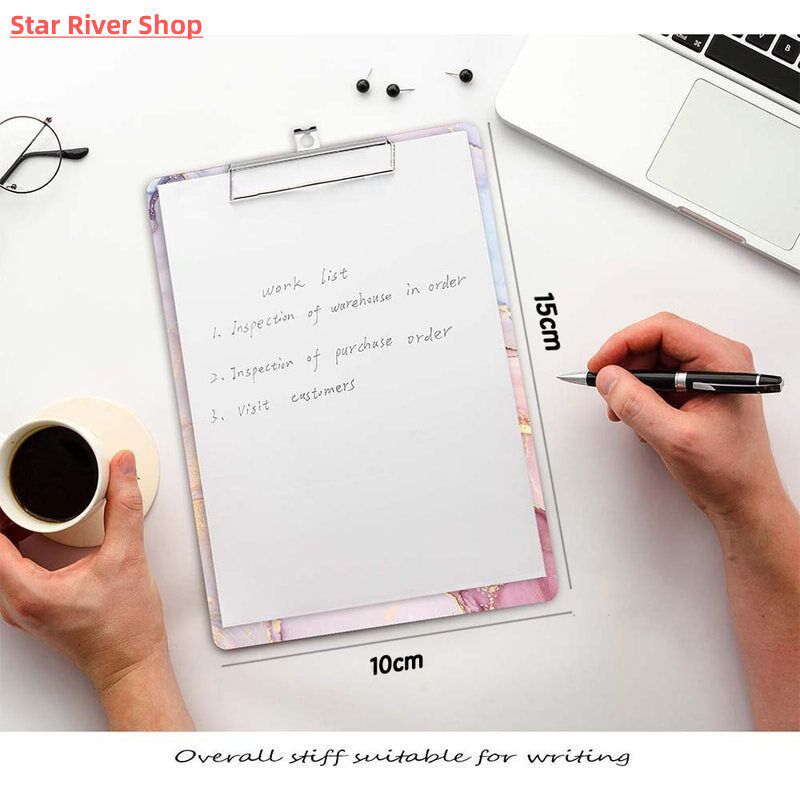 Glitter Acrylic Office Folder Board Student Supplies Meeting - 实物图