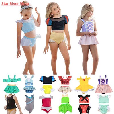 Princess Swimsuit Girls Swimming Outfit One Piece Toddler Ki