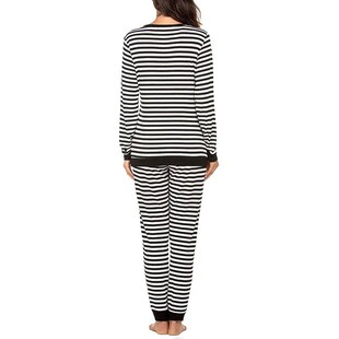 Maternity New Womens Sleepwear Striped Nursing Pajamas 2023