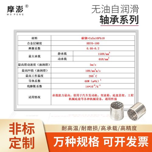 JF0金属无油自润滑轴承铜铜衬耐磨含油轴内径 5