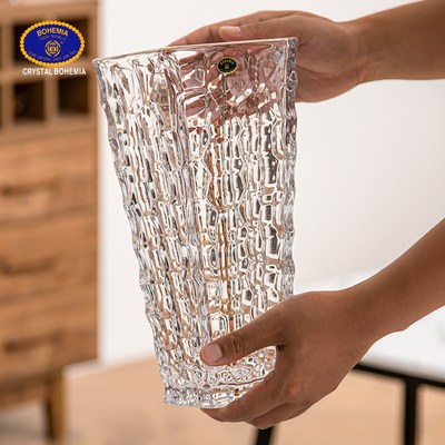 捷克bohemi水晶玻璃创意花瓶 欧式高档桌面插花花瓶摆件