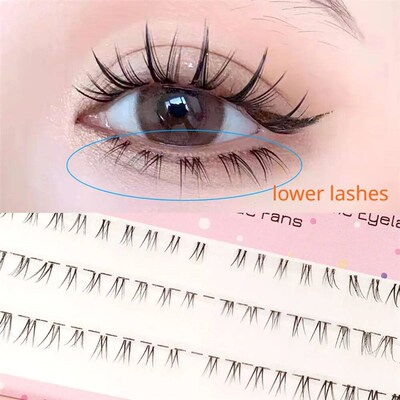 Yelix Small Crossed Lash False Eyelashes Eyelash Clusters Mi