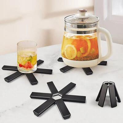 Pot Mat Dish Placemat Coaster Folding Heat Insulation High T