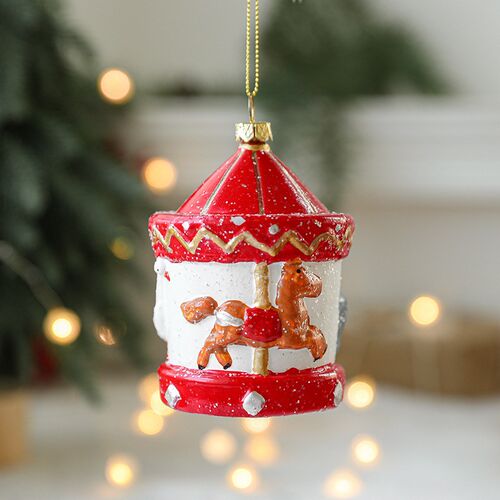 Painted Plastic Christmas Pendant Colorful Christmas Tree De