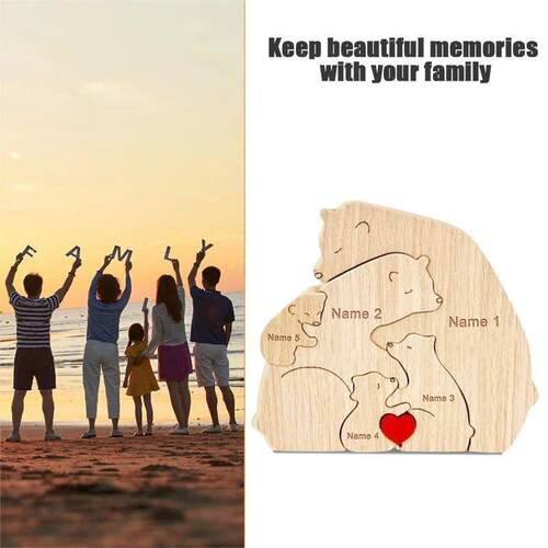 Animal Family Ornaments DIY Wood Carving Free Engraving Cust
