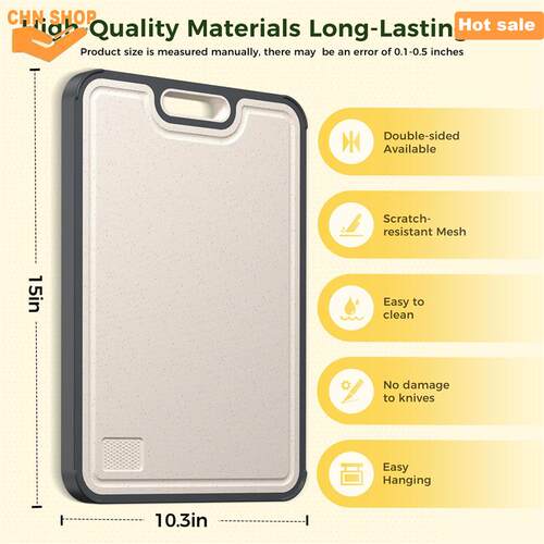Titanium Cutting Board Kitchen Double Sided Food Grade