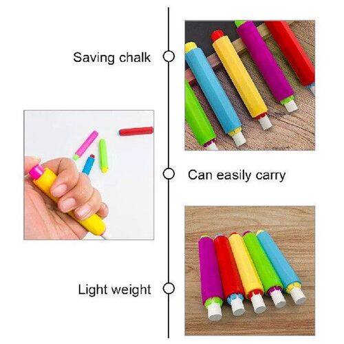 25pcs Chalk Holder Set Colorful PP Material Adjustable Clip