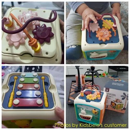 Baby Activity Cube Toddler Toys 7 in 1 Educational Shape Sor