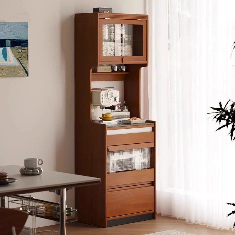 复古实木餐具柜窄柜中世纪板岩餐具柜壁挂式集成存储柜家庭窄边高,住宅家具,餐边柜,淘宝优惠券,粉丝福利购,淘宝优惠卷