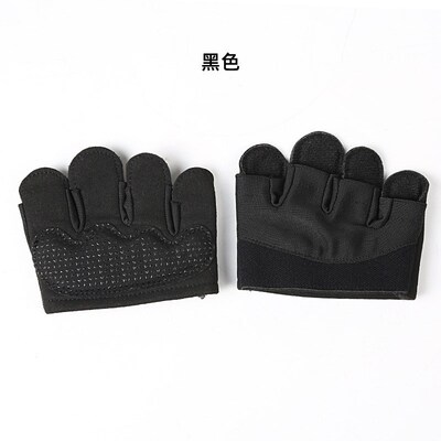 Silicone AntiSlip Half Finger Gloves for Gym Weightlifting Y