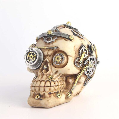 -Resin Skull Mechanical Skull Skull Crafts Skull Personality