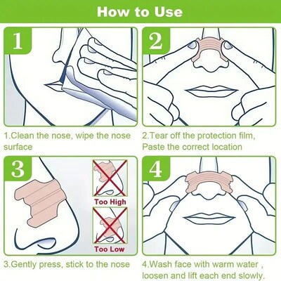 50/100Pcs Anti Snoring Nasal Strips for Way Help Breathing R