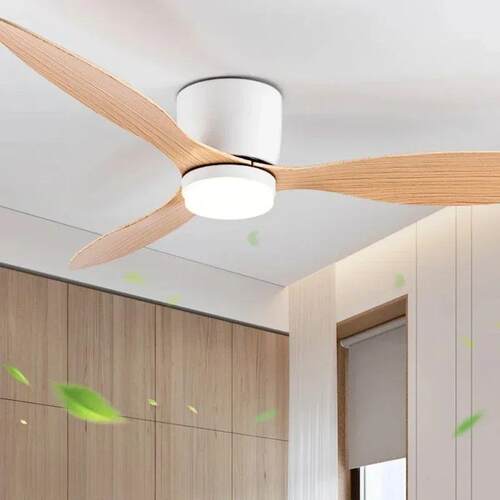 Modern LED Ceiling Fan Light With Remote Control Low Floor D