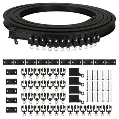 Bendable 5 Meter Curtain Track with Accessories Set for