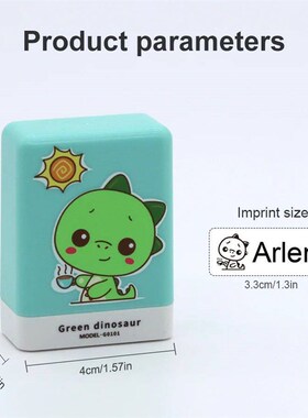 Personalize school supplies with waterproof name stamps; Kin
