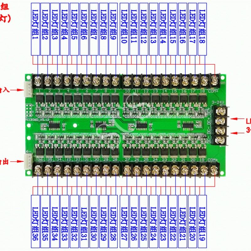 流水灯控制 多路LED驱动板3路输出幻彩灯带灯条霓红灯吊顶灯控制,电子元器件市场,LED控制器,淘宝优惠券,粉丝福利购,淘宝优惠卷