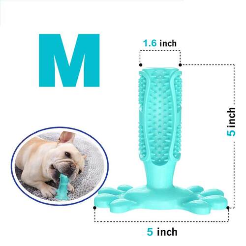 Dog Rubber Chew Toys Dog Toothbrush Teeth Cleaning Toy Dog P
