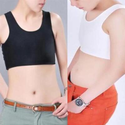 Women Breathable Chest Breast Binder Side Buckle Short Vest