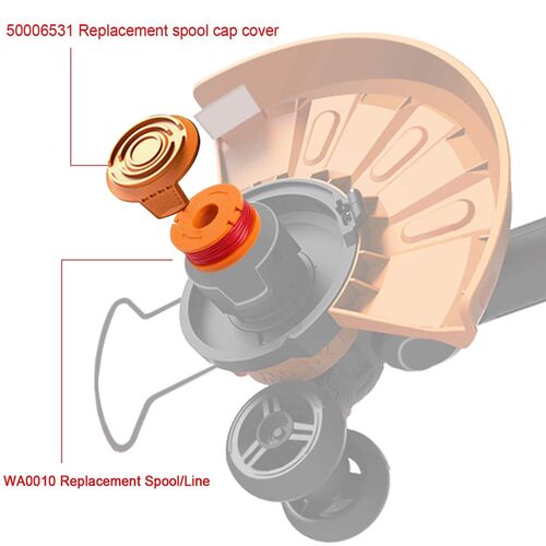 5/10Pcs Trimmer Spool Line Spool ver Cap Set For Worx WA0010