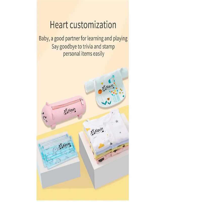Kindergarten Baby Name Stamp Custom-made DIY Gift for Childr